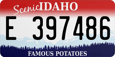 ID license plate E397486