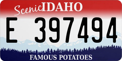 ID license plate E397494