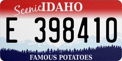 ID license plate E398410