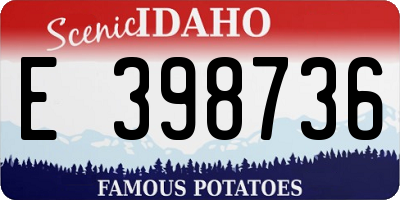 ID license plate E398736