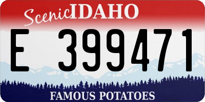 ID license plate E399471