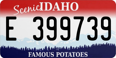 ID license plate E399739