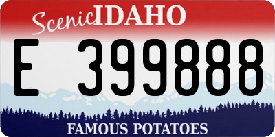 ID license plate E399888