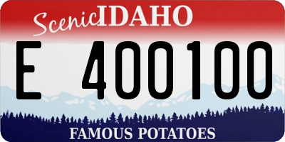 ID license plate E400100