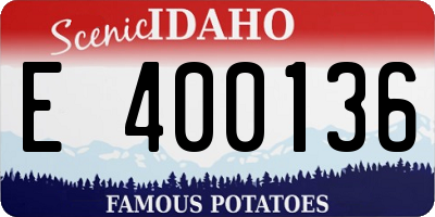 ID license plate E400136