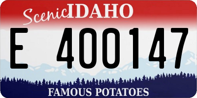 ID license plate E400147