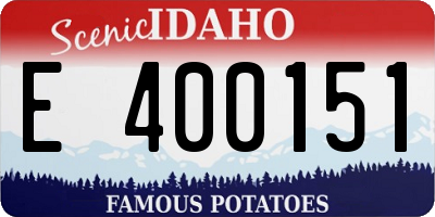 ID license plate E400151