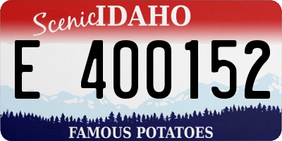 ID license plate E400152