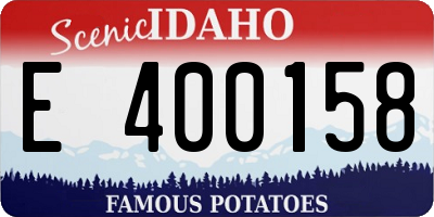 ID license plate E400158