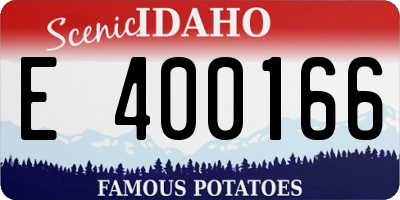 ID license plate E400166