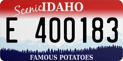 ID license plate E400183