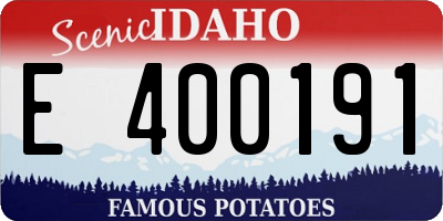 ID license plate E400191