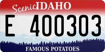 ID license plate E400303