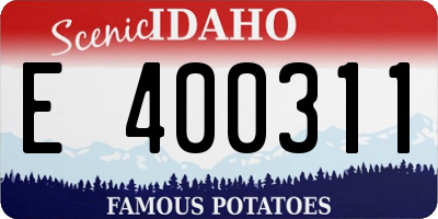 ID license plate E400311