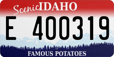 ID license plate E400319