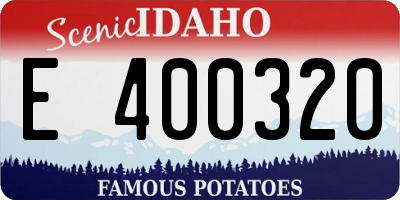 ID license plate E400320