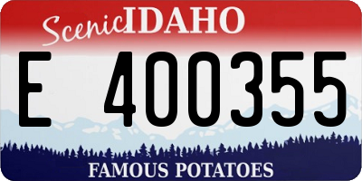 ID license plate E400355