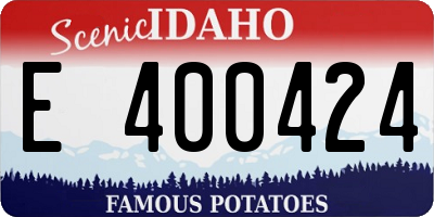 ID license plate E400424