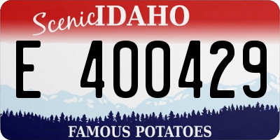 ID license plate E400429