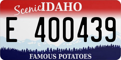 ID license plate E400439