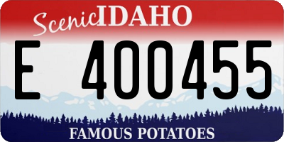 ID license plate E400455