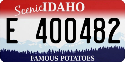 ID license plate E400482