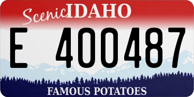 ID license plate E400487