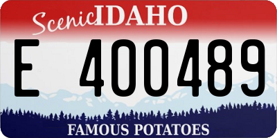 ID license plate E400489