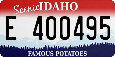 ID license plate E400495