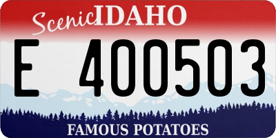 ID license plate E400503