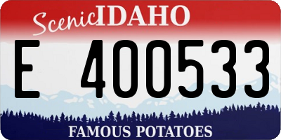 ID license plate E400533