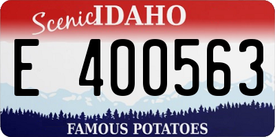 ID license plate E400563