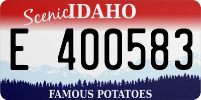 ID license plate E400583