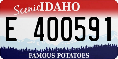 ID license plate E400591