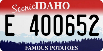 ID license plate E400652