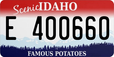 ID license plate E400660