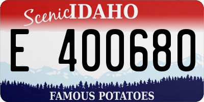 ID license plate E400680