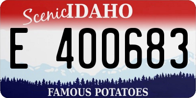 ID license plate E400683
