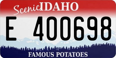 ID license plate E400698