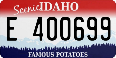 ID license plate E400699