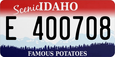 ID license plate E400708