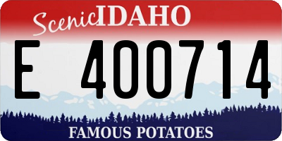 ID license plate E400714
