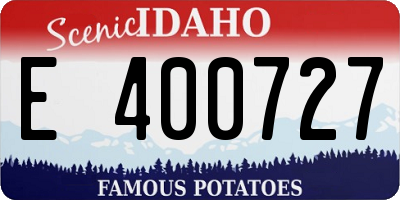 ID license plate E400727