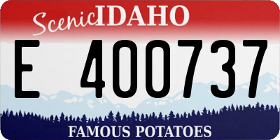 ID license plate E400737
