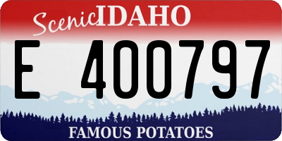 ID license plate E400797