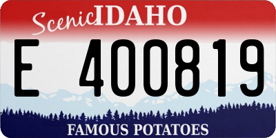 ID license plate E400819