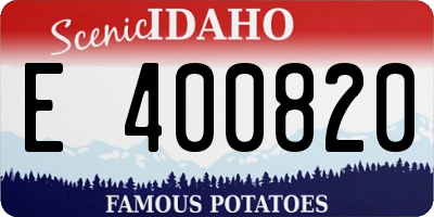 ID license plate E400820