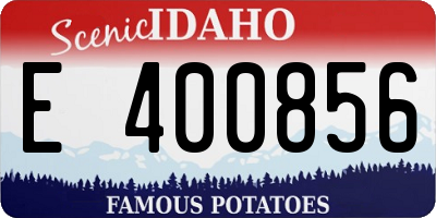 ID license plate E400856