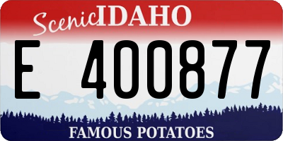 ID license plate E400877