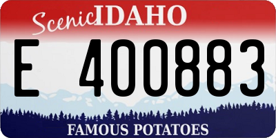 ID license plate E400883